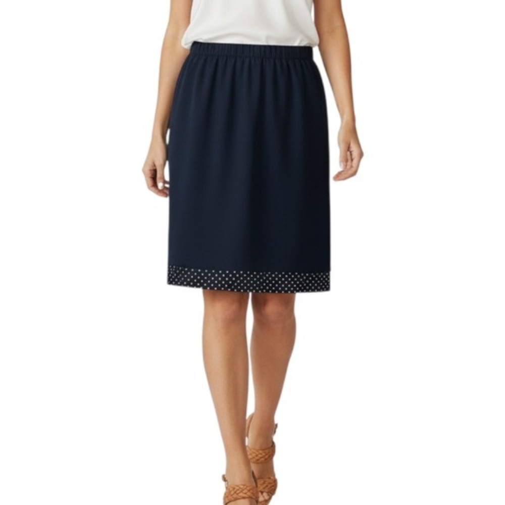 4/$20 Mary Kay Black Embellished Hem Wool-Blend Pencil Skirt Size 14